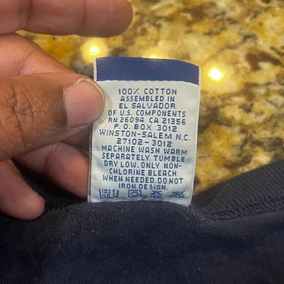 Notre Dame Football T Shirt Mens XXL Champion Navy College Y2K Sports Tee - Picture 3 of 6